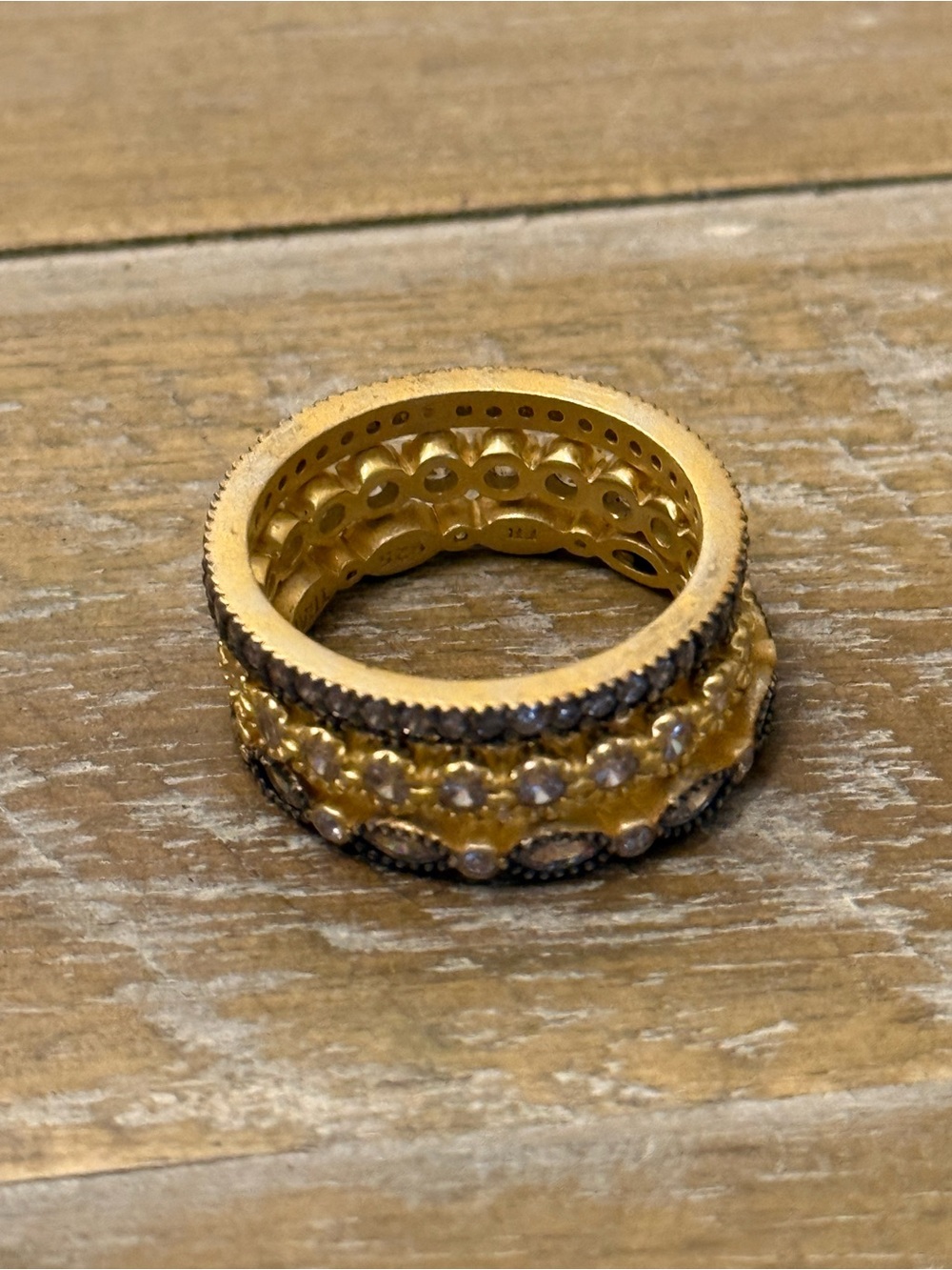 925 Sterling Freida Rothman ring stack - Picture 5 of 5